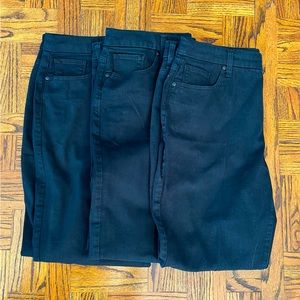 Lot of 3 Chico’s So Slimming Girlfriend Ankle Slim Leg Ankle Black Jeans 2 12